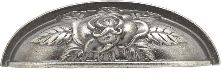 Richelieu 3-3/4 in. (96 mm) Center-to-Center Pewter Traditional Cup Drawer Pull