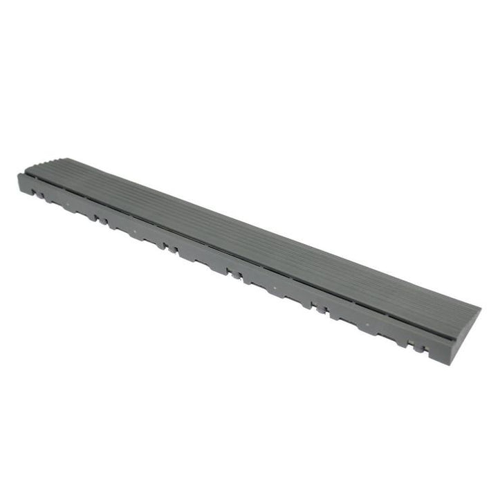 Swisstrax 15.75 in. Slate Grey Pegged Edging for 15.75 in. Swisstrax Modular Tile Flooring (2-Pack)
