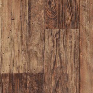 Congoleum AirStep Evolution Colonial Plank Sheet Vinyl, Dark Khaki – 12-ft Width, Cut-to-Length, Low-Gloss Wood Look