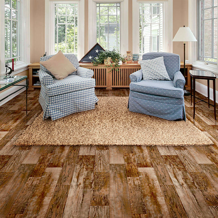 Congoleum AirStep Evolution Colonial Plank 12-ft W Cut-to-Length Harvest Moon Wood Look Low-Gloss Finish Sheet Vinyl