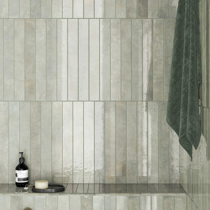 The Tile Life Vela Green Field 2-in x 16-in Glossy Porcelain Subway Wall Tile product image