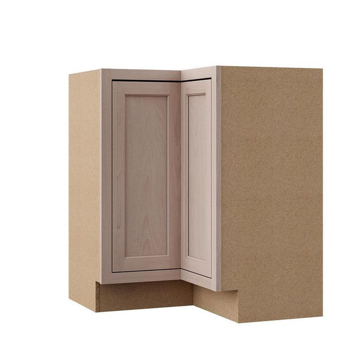 Hampton Assembled 28.5x34.5x16.5 in. Lazy Susan Corner Base Kitchen Cabinet in Unfinished Beech