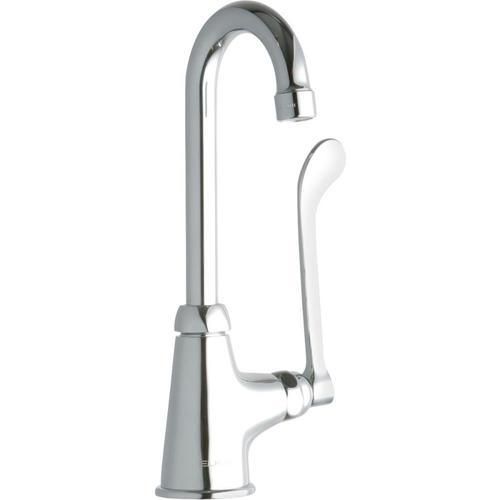 Elkay Chrome 1-Handle Deck-Mount High-Arc Handle Commercial Kitchen Faucet