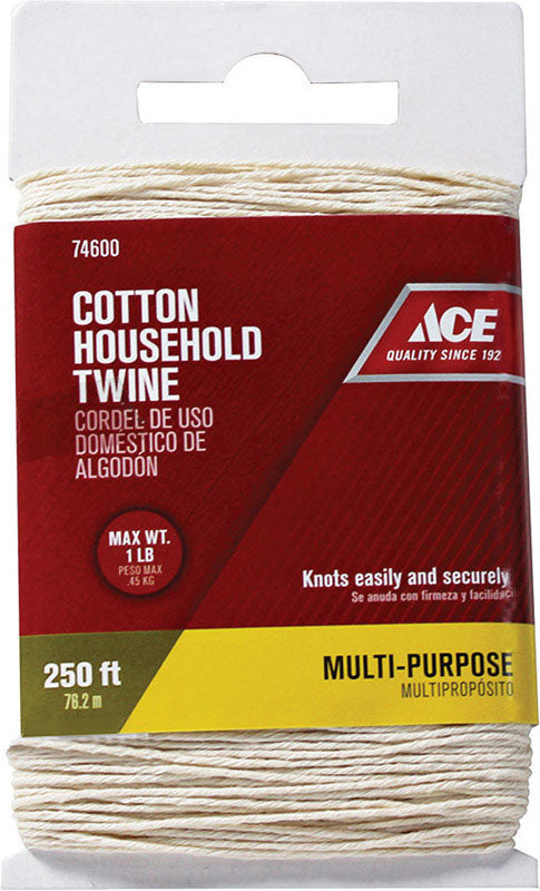 Ace 250 ft. White Twisted Cotton Household Twine