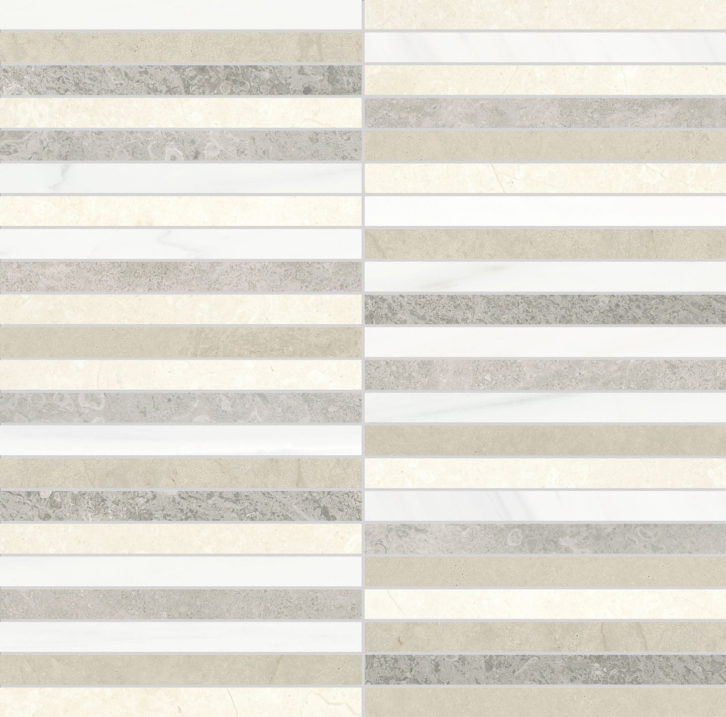 Satori Utopio Stacked Dune 12-in x 12-in Honed Natural stone Mixed Linear Mosaic Wall Tile product image