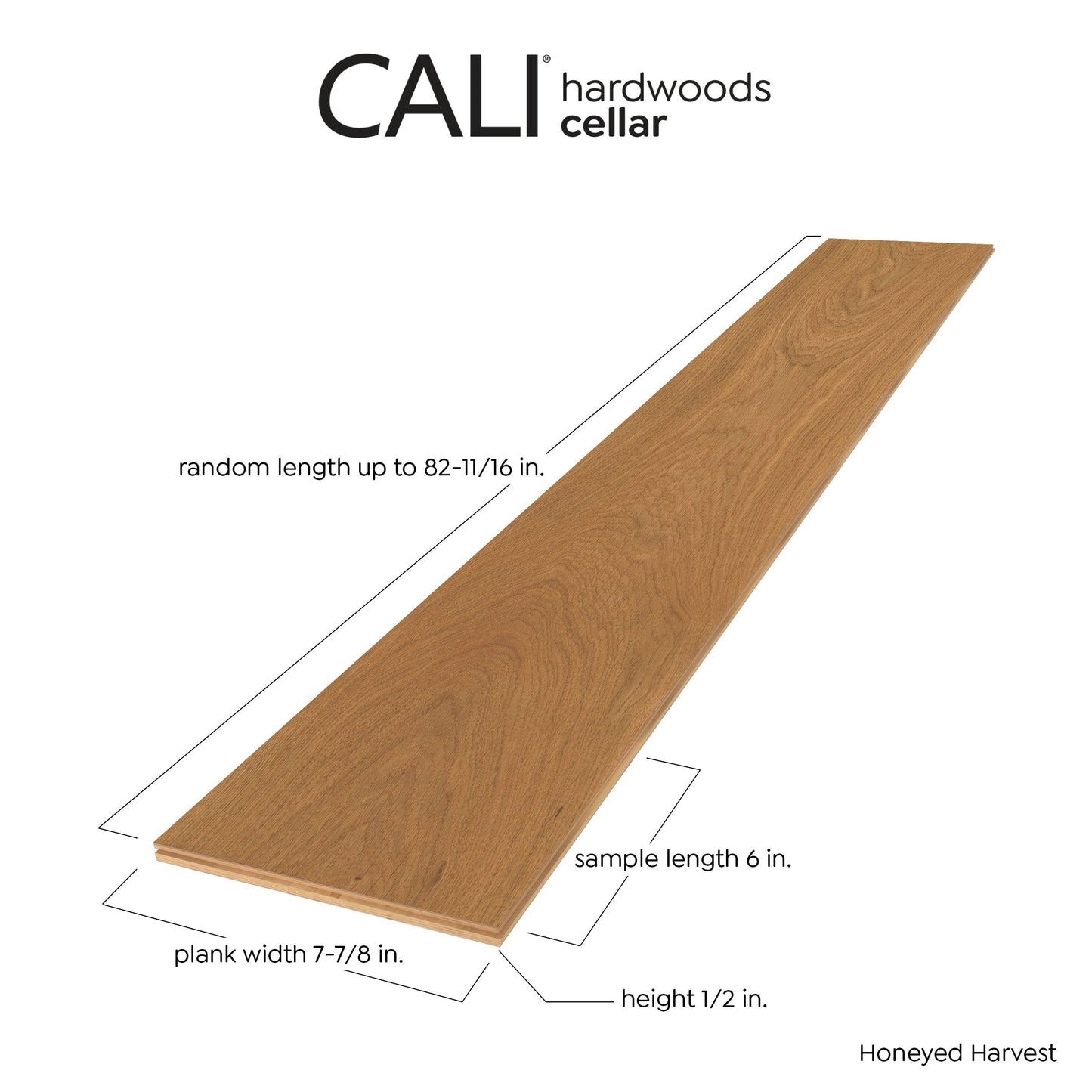 CALI European white oak Honeyed Harvest hardwood flooring — detail view