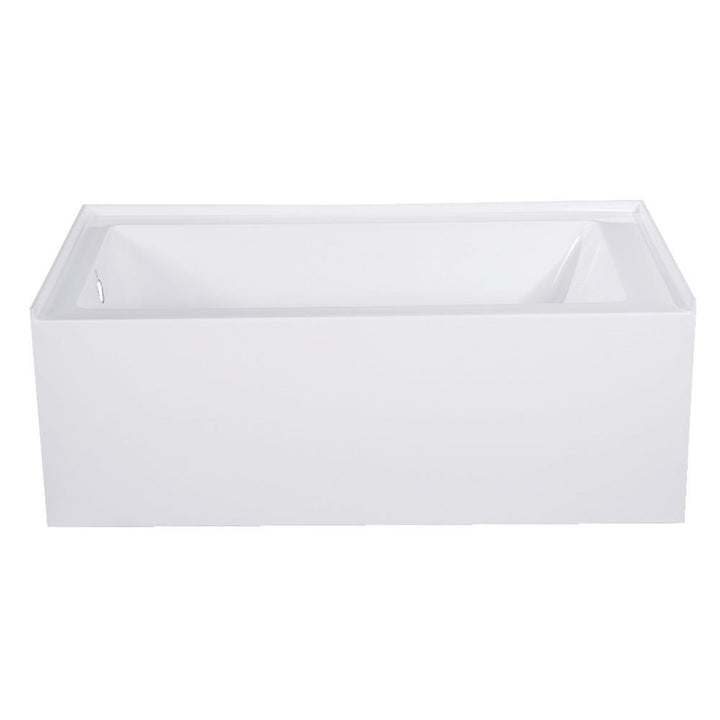 Aqua Eden Jenny 54 in. Acrylic Left-Hand Drain Rectangular Alcove Bathtub in White - Super Arbor