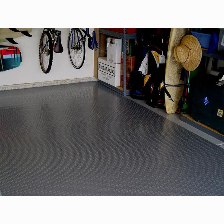Diamond Deck 5 ft. x 40 ft. Charcoal Textured PVC Rollout Flooring