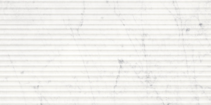Satori Eterna Bianco Curva 12-in x 24-in Honed Natural stone Marble Fluted Floor and Wall Tile product image