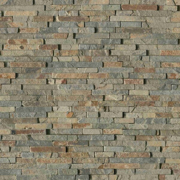 MSI Rustique Interlocking 8 in. x 18 in. x 10mm Slate Mesh-Mounted Mosaic Wall Tile (10 sq. ft. / Case)