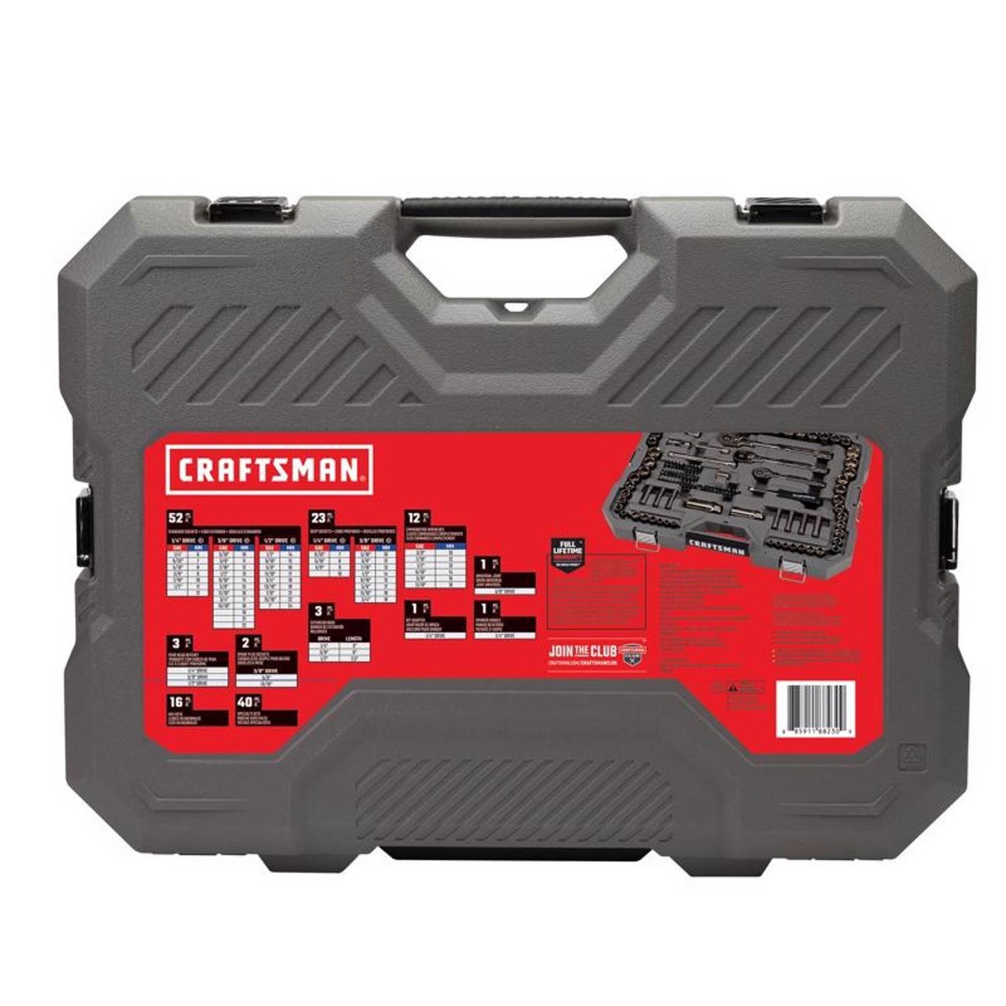 Craftsman OVERDRIVE 154-Piece Mechanic's Tool Set - Metric/SAE, Gunmetal Chrome