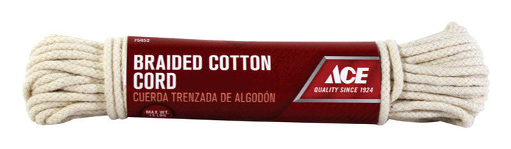 Ace 9/64 in. D x 48 ft. L Natural Braided Cotton Cord