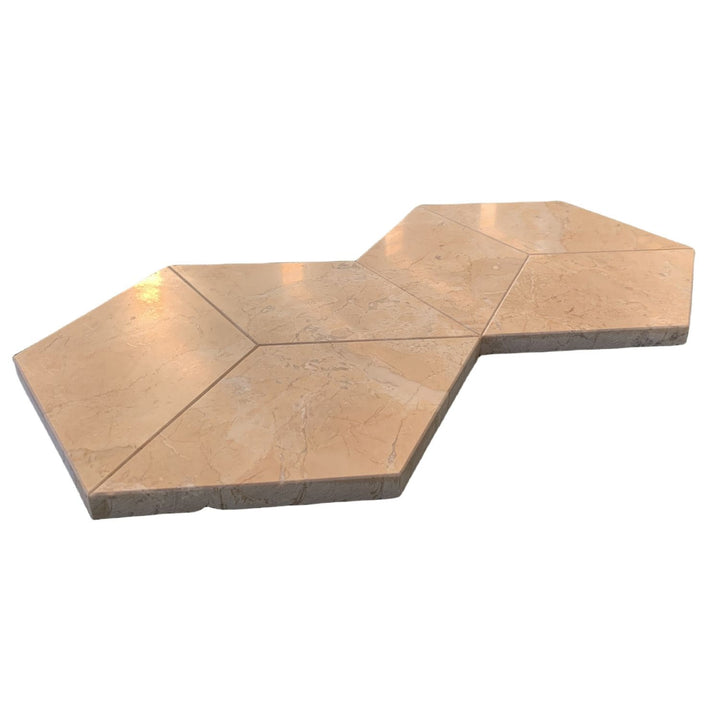 Blisstyle 12 Pcs Yellow Marble look Hexagon Carton ) product image