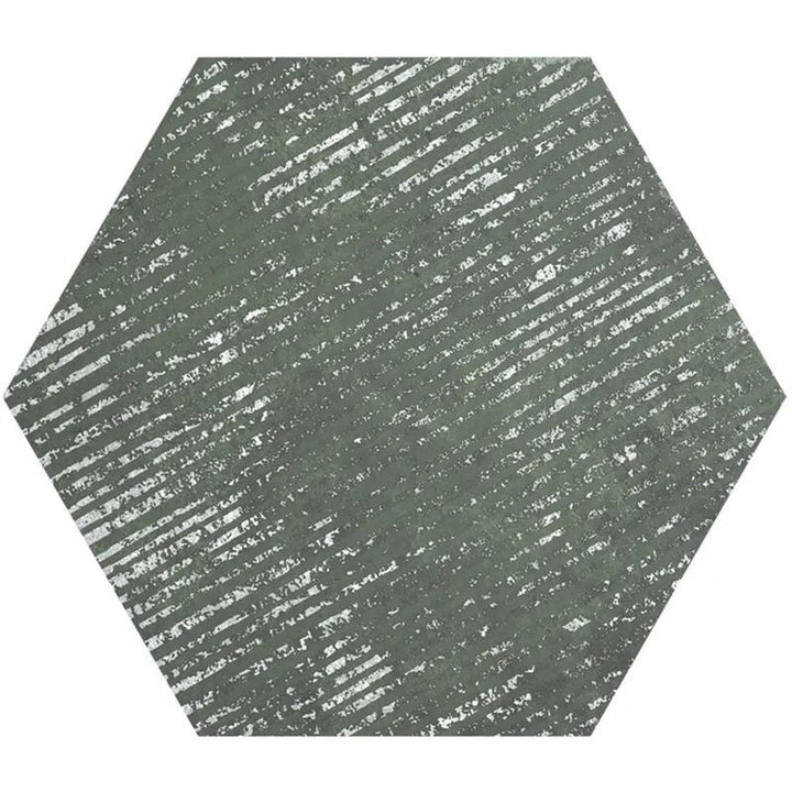 Apollo Tile Zenith Olive Green 9-in x 11-in Multi-finish Porcelain Hexagon Floor and Wall Tile product image