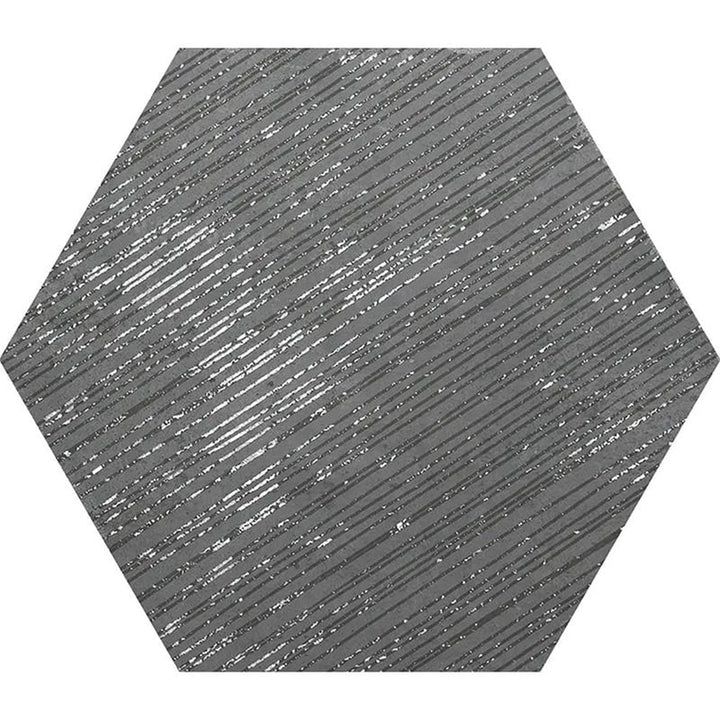 Apollo Tile Zenith Graphite Gray 9-in x 11-in Multi-finish Porcelain Hexagon Floor and Wall Tile product image