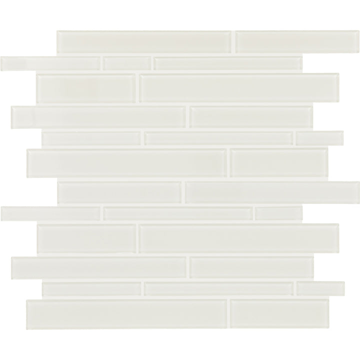 Daltile Amity Taupe 11-in x 13-in Multi-finish Glass Patterned Mosaic Wall Tile product image