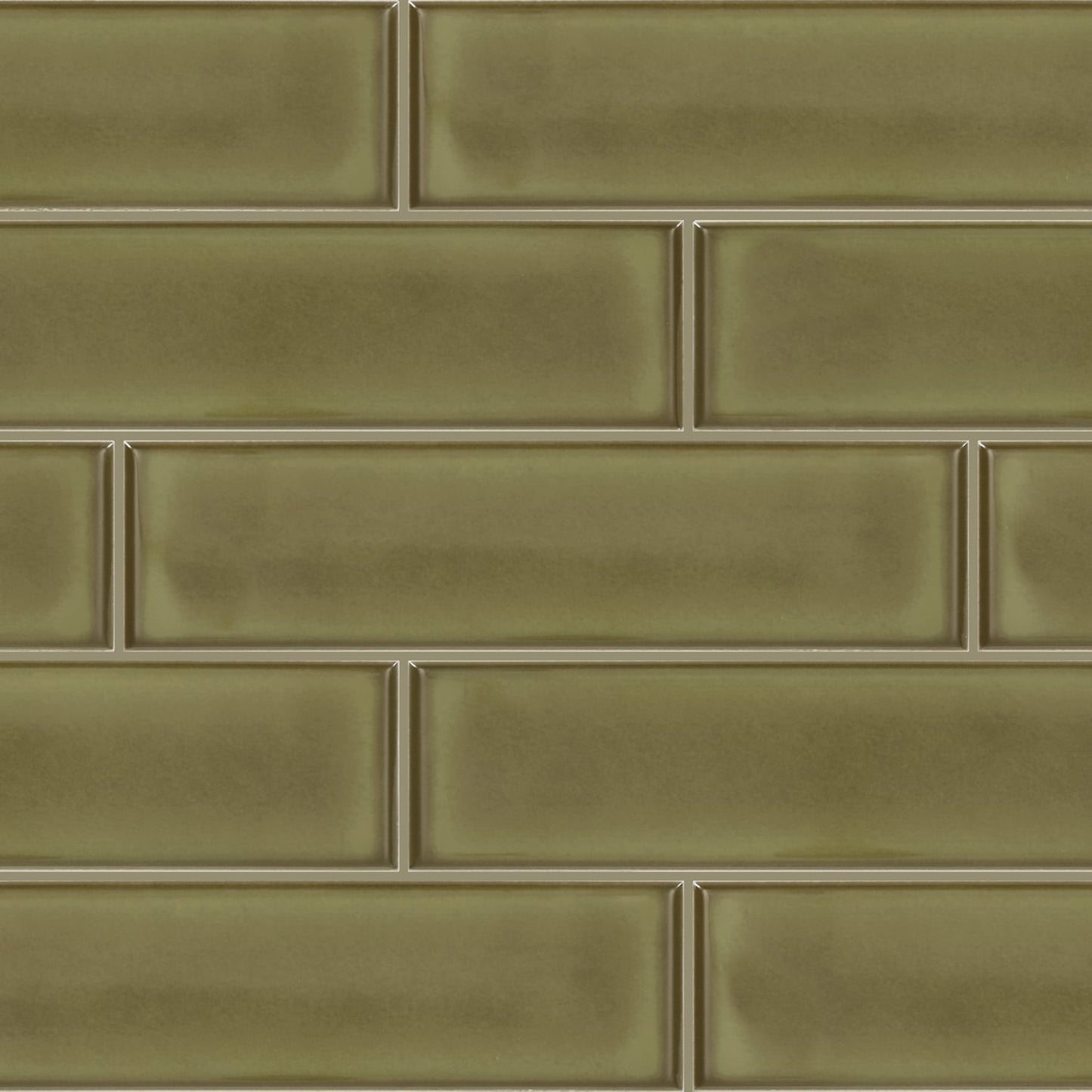 Daltile Vistaframe Olive 3-in x 12-in Glossy Ceramic Subway Wall Tile product image
