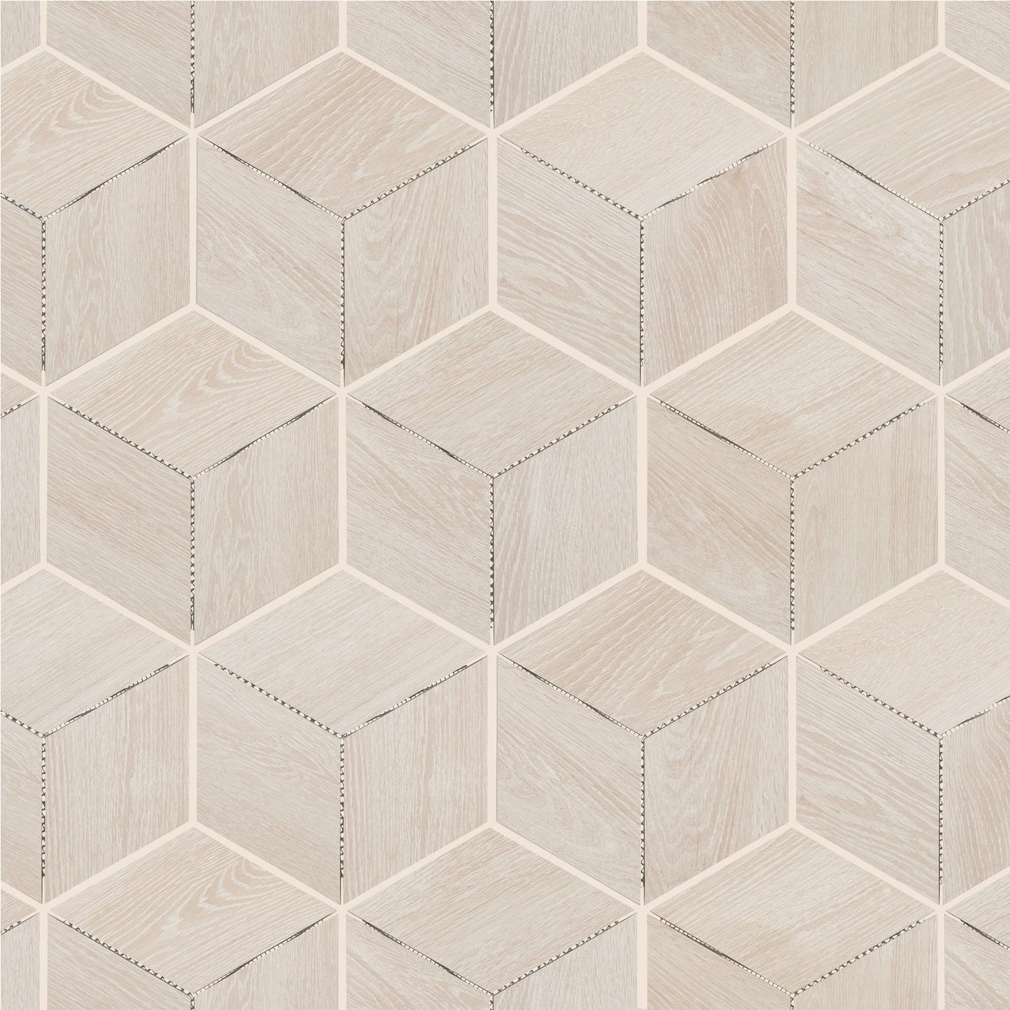 Daltile Emerson Wood Ash White 11-in x 11-in Matte Porcelain Wood look Diamond Floor and Wall Tile product image