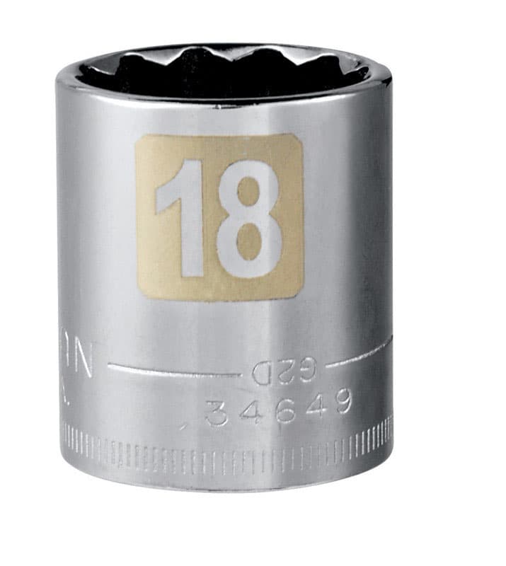 Craftsman 18 mm Metric 12 Point Standard Socket, 3/8 in. Drive