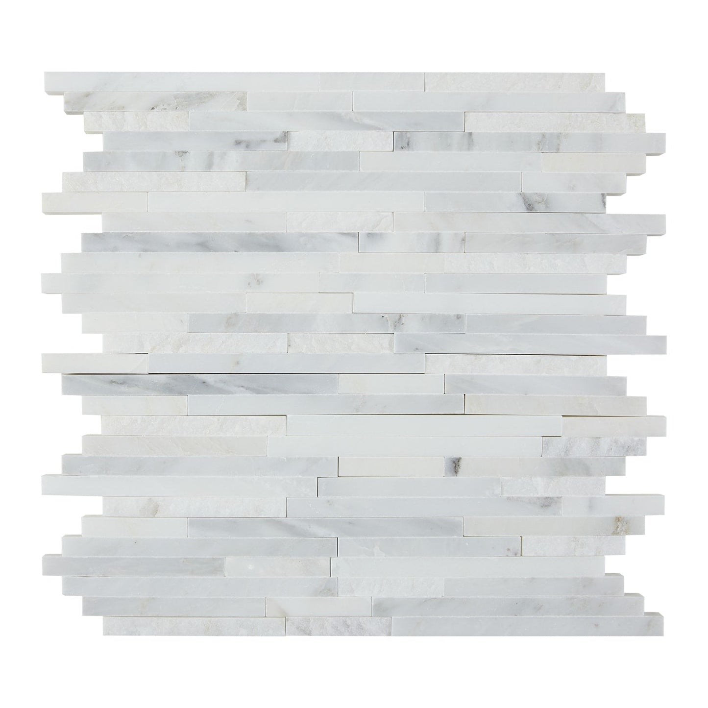 Daltile Marble First Snow Elegance 12-in x 12-in Multi-finish Natural stone Marble Marble look Mosaic Wall Tile product image