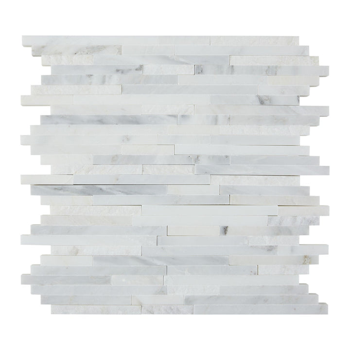 Daltile Marble First Snow Elegance 12-in x 12-in Multi-finish Natural stone Marble Marble look Mosaic Wall Tile product image