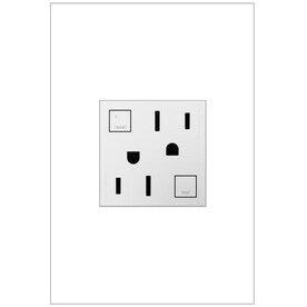 Legrand adorne White 15-Amp Square Tamper Resistant GFCI Residential/Commercial Outlet - Hardwarestore Delivery