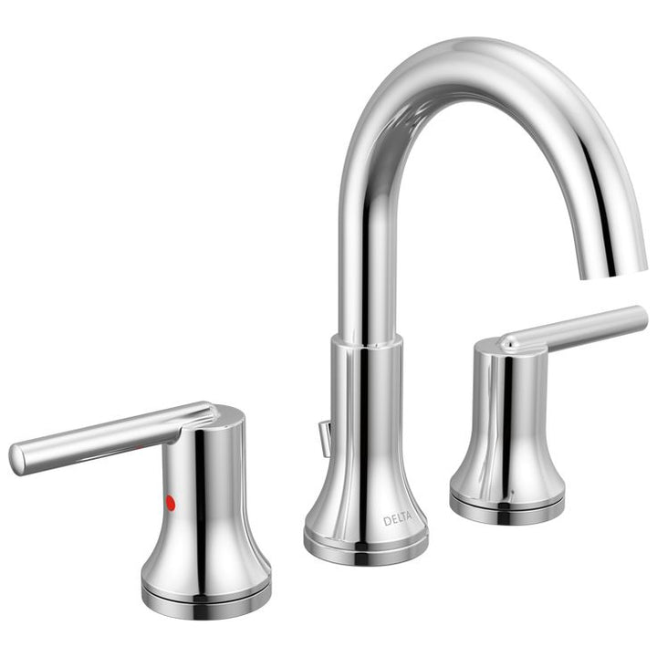 Delta Trinsic Chrome 2-handle Widespread WaterSense Bathroom Sink Faucet with Drain