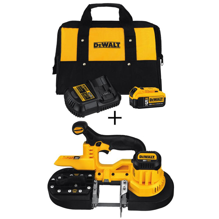 20-Volt MAX Lithium-Ion Cordless Band Saw with Bonus 20-Volt 5.0 Ah Battery Pack and Charger - Super Arbor