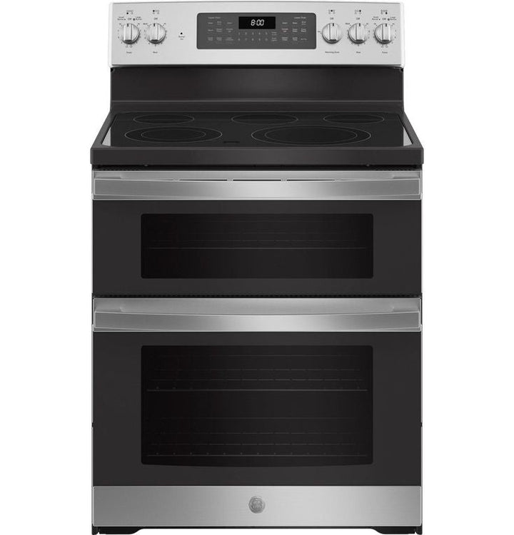 GE 30 in. 6.6 cu. ft. Double Oven Electric Range with Steam-Cleaning Convection Oven in Stainless Steel