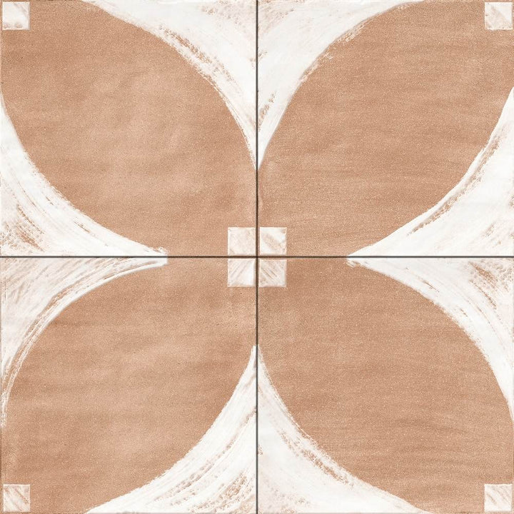 The Tile Life Reina Terracotto Oval 8-in x 8-in Multi-finish Porcelain Patterned Floor and Wall Tile product image