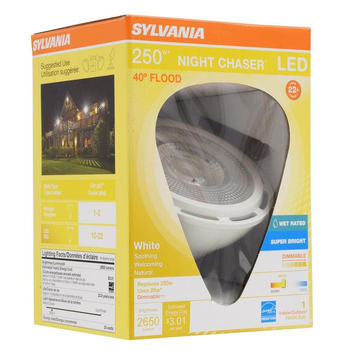 Sylvania 250-Watt Equivalent White PAR38 LED Night Chaser Flood Light Bulb