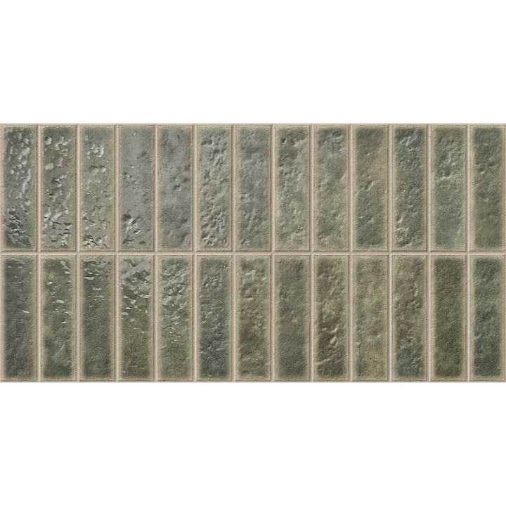 Giorbello Villora Green 12-in x 24-in Glazed Porcelain Handcrafted look Wall Tile product image