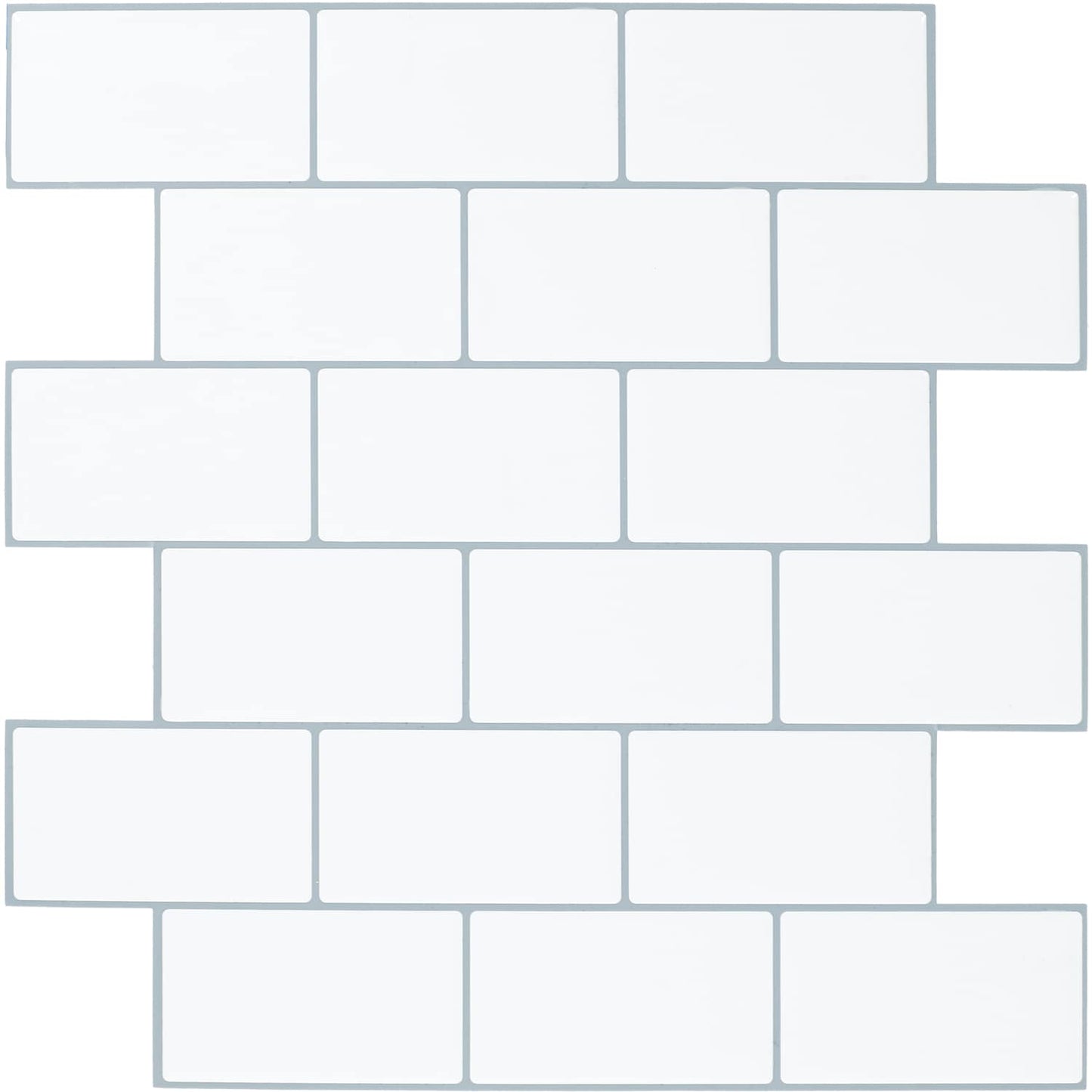 Daltile Smart Stick Glacier 12-in x 12-in Glossy PVC Peel and stick Mosaic Wall Tile product image
