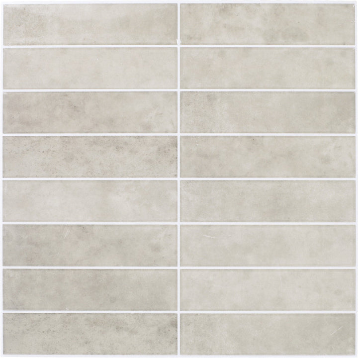 Daltile Smart Stick Warm Taupe 12-in x 12-in Glossy PVC Peel and stick Mosaic Wall Tile product image