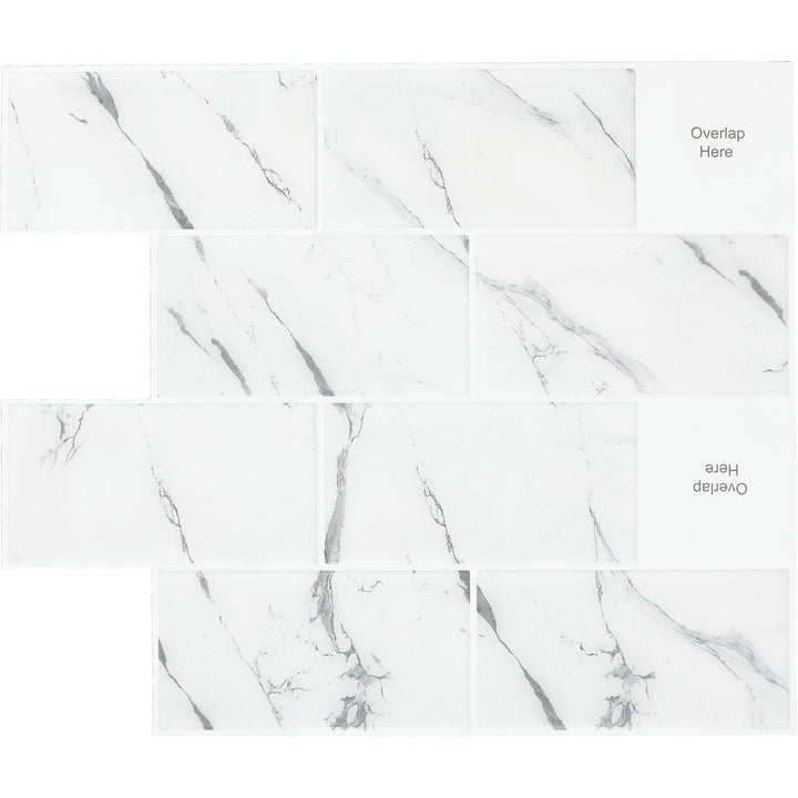 Daltile Smart Stick Moonstone 9-in x 10-in Glossy PVC Peel and stick Mosaic Wall Tile product image