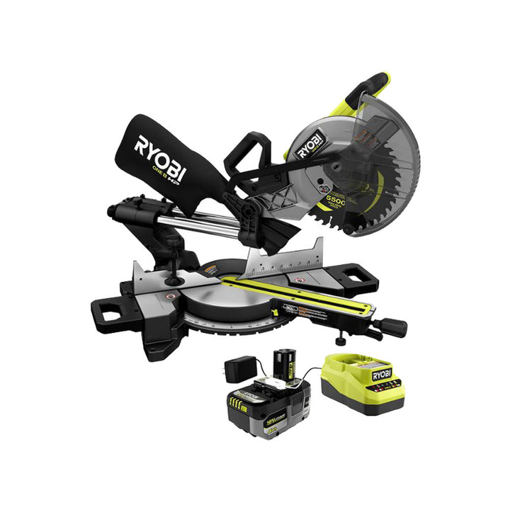 18-Volt ONE+ HP Brushless 10 in. Sliding Dual-Bevel Miter Saw Kit with 2.0 Ah Battery and Charger
