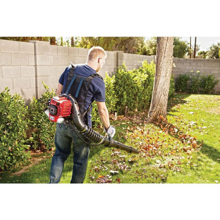 Troy-Bilt 145 MPH 445 CFM 2-Cycle 27cc Gas Backpack Leaf Blower with JumpStart Capabilities