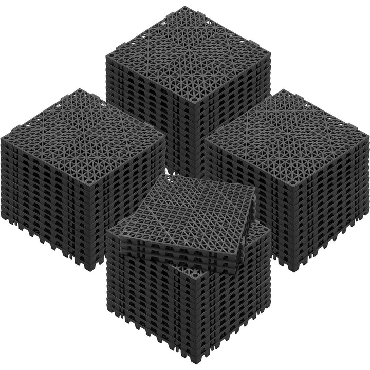 Angel Sar 55 Pcs Interlocking Tile 12Inches Drainage Tile with Soft PVC Non Slip Drainage Holes for Restroom Bathroom Kitchen Pool and Wet Areas product image