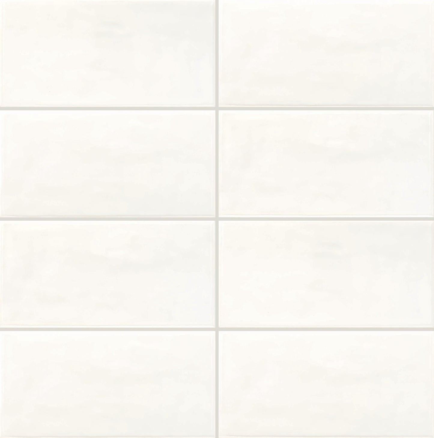 Daltile Core Crafted True White 4-in x 8-in Glossy Ceramic Handcrafted look Wall Tile product image
