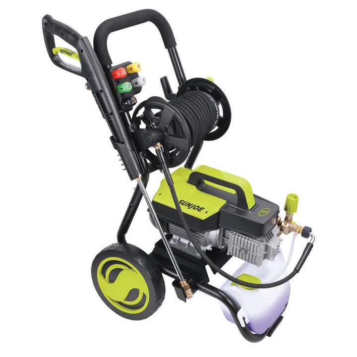 Sun Joe Commercial Series 1300 PSI Max 2 GPM Electric Pressure Washer with Wall Mount, Roll Cage and Hose Reel