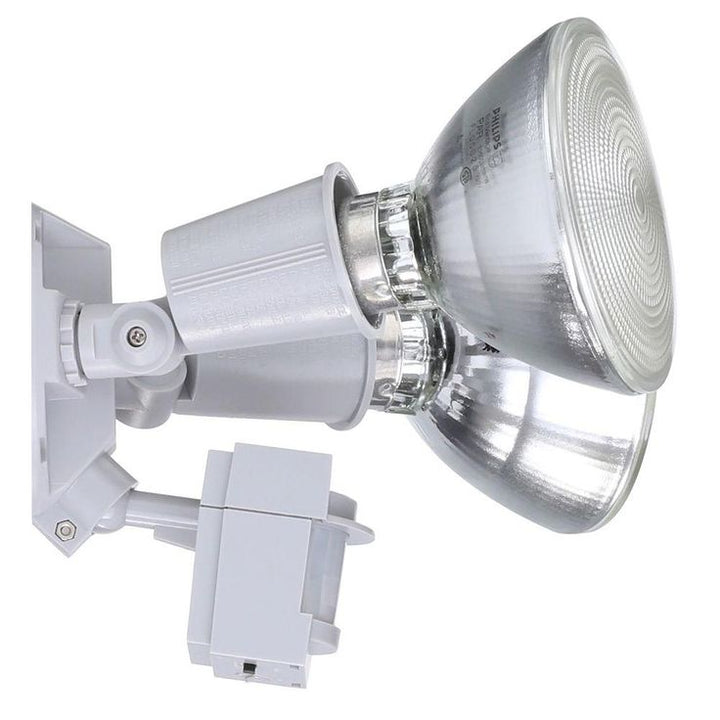 Defiant 110-Degree 2-Light Grey Motion Activated Outdoor Flood Light