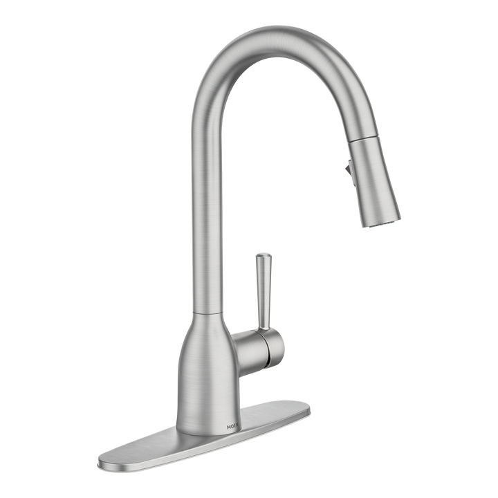 Moen Adler Single-Handle Pull-Down Kitchen Faucet with Power Clean and Reflex, Mediterranean Bronze