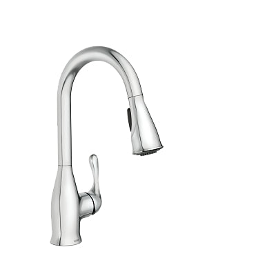 Moen Kaden Single-Handle Pull-Down Sprayer Kitchen Faucet with Reflex, Power Clean and Soap Dispenser in Chrome