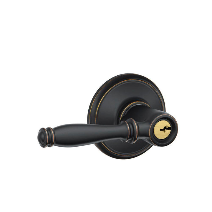 Birmingham Aged Bronze Keyed Entry Door Lever - Super Arbor