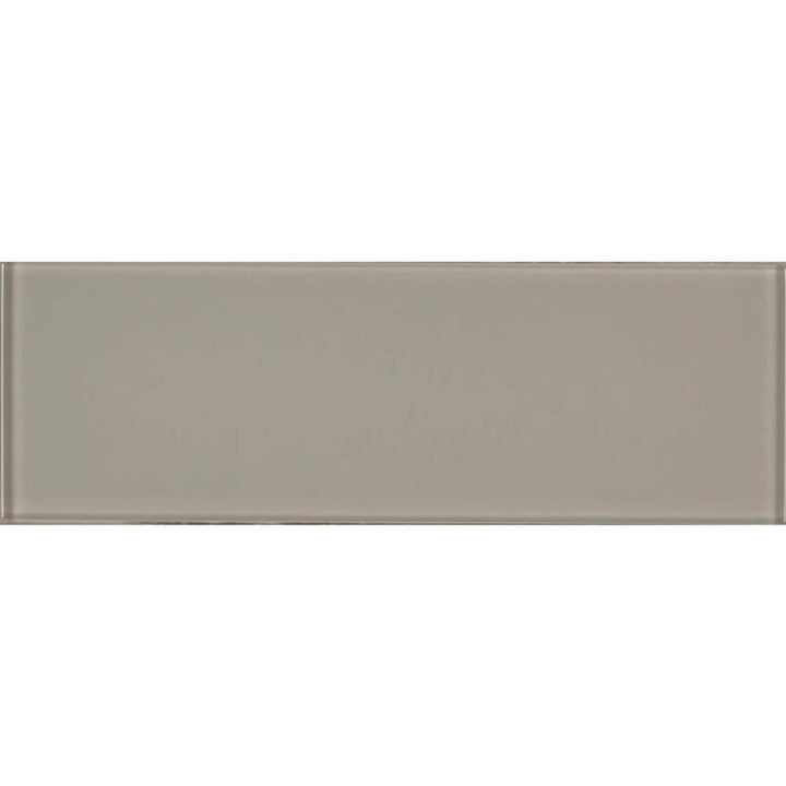 MSI Pebble 3 in. x 9 in. x 8mm Glossy Glass Gray Subway Tile (3.8 sq. ft. /case)