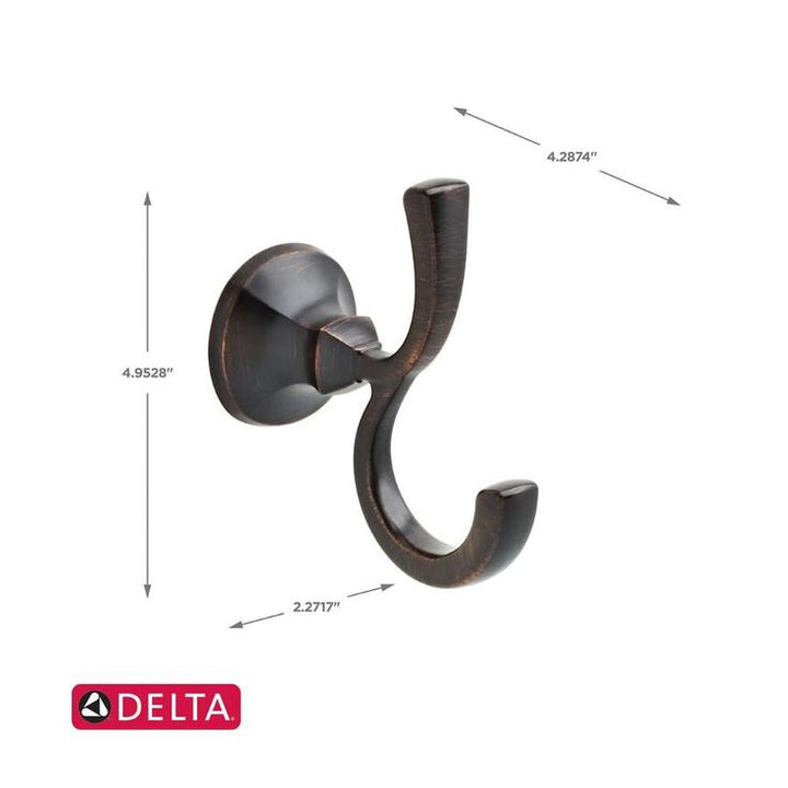 Delta Ashlyn 2-Hook Rubbed Bronze Ii Towel Hook