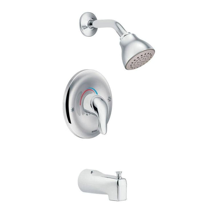 Chateau Posi-Temp Single-Handle 1-Spray Tub and Shower Faucet with Valve in Chrome (Valve Included)