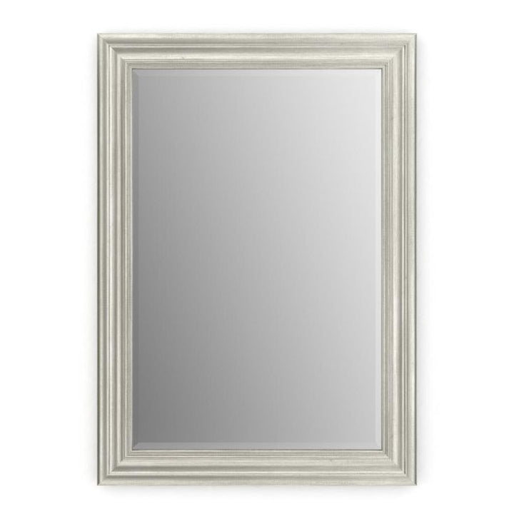 Delta 33 in. W x 47 in. H (L1) Framed Rectangular Deluxe Glass Bathroom Vanity Mirror in Vintage Nickel