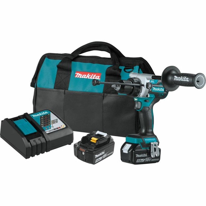 18-Volt LXT Lithium-Ion 1/2 in. Brushless Cordless Hammer Drill Kit with (2) Batteries (5.0 Ah), Charger and Hard Case