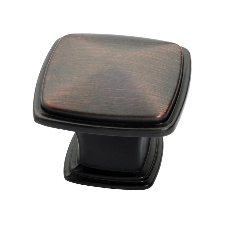 1-1/4 in. Oil Rubbed Bronze Square Cabinet Knob (25-Pack) - Super Arbor